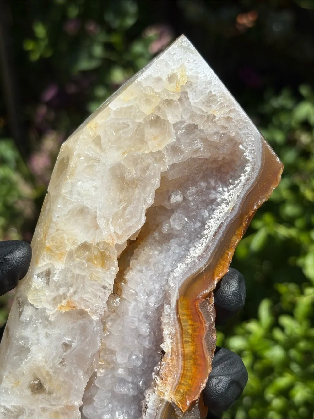 1.48 Pounds - Druzy Quartz x Chalcedony Large Crystal Tower with Imperfections